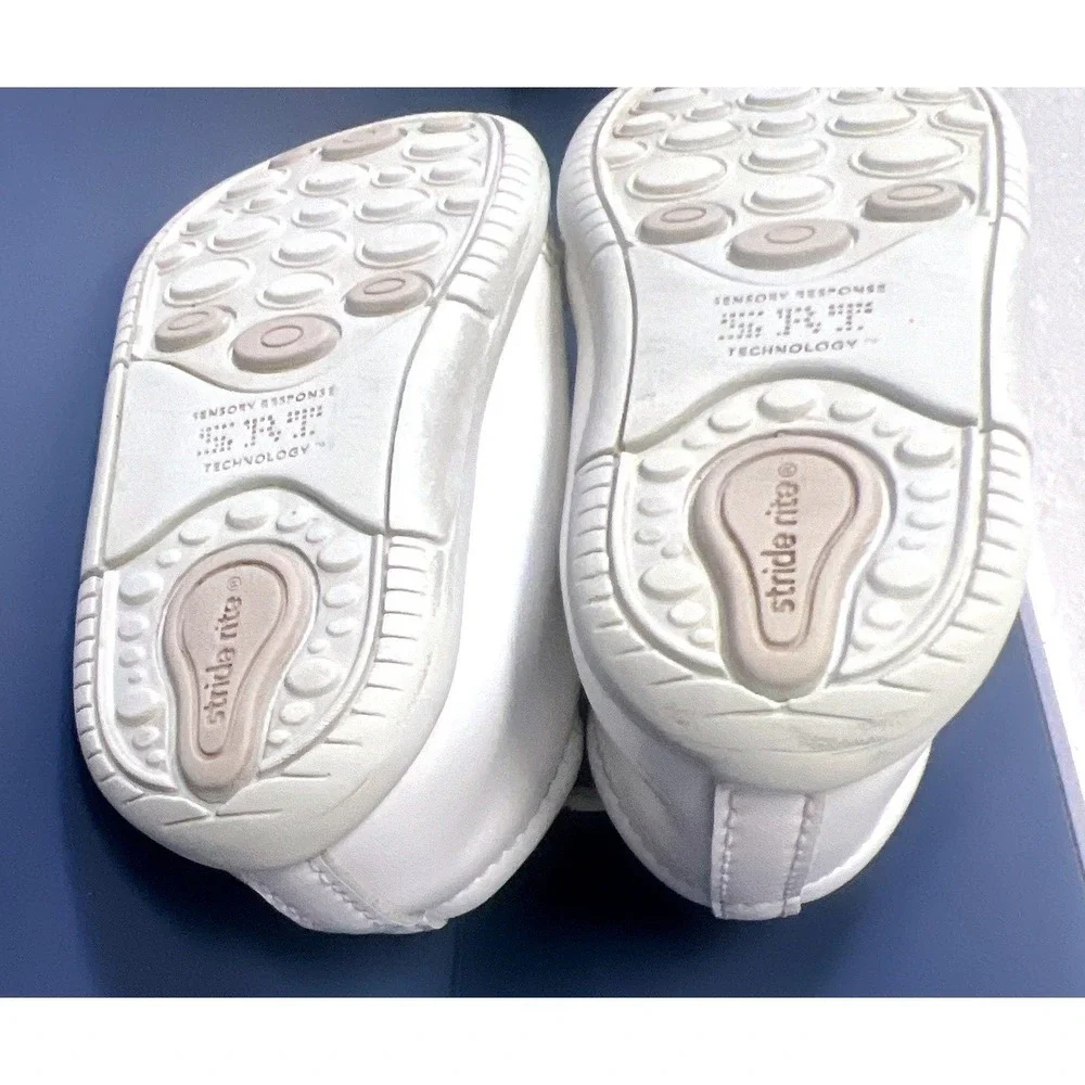 Stride Rite White Elliot Baby Toddler Walking Shoes Boys‎ 4.5W EUC